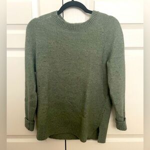 LOFT Speckled Knit Sweater sage green size XS